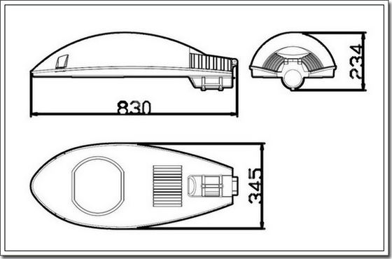 Lampu Jalan HID 220000lm 2000K, Lampu Jalan Sodium Tekanan Tinggi 200W