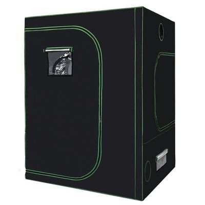 200cm Tinggi Zippered Hydroponic Indoor Grow Tent, 5X5 "Portable Grow Tent 600D Fabric