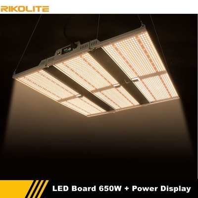 Rikolite Hortikultura LED Grow Lights 650w Quantum Boards Dengan Fungsi Tampilan Daya
