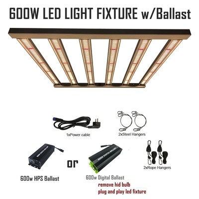 FCC 600w LED Grow Lights Kompatibel Dengan Lampu LED Pertanian Ballast HPS / MH