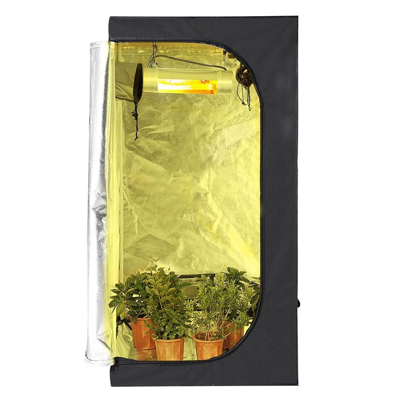 Tenda Tumbuh Hidroponik Lampu Neon 600D Kain Oxford Tenda Bunga LFGB BSCI