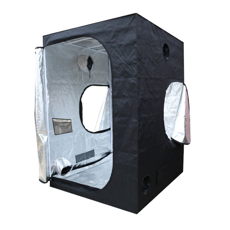 200cm Tinggi Zippered Hydroponic Indoor Grow Tent, 5X5 "Portable Grow Tent 600D Fabric