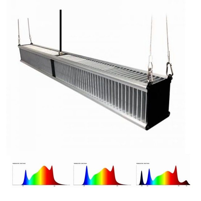 800w 2.7μMol / J Tanaman Rumah Kaca Tumbuh Lampu Hortikultura Hibrida Led 1000w Slim Bar