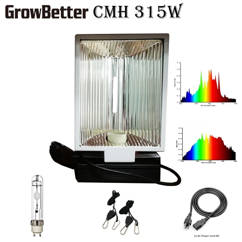 Cakupan 3'X3' 315W CMH Grow Lights Untuk Tanaman Dedaunan Pencahayaan Ruang Tumbuh Dalam Ruangan